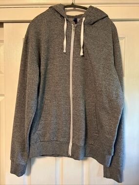 Divided Gray Full-Zip Hooded Shirt Jacket